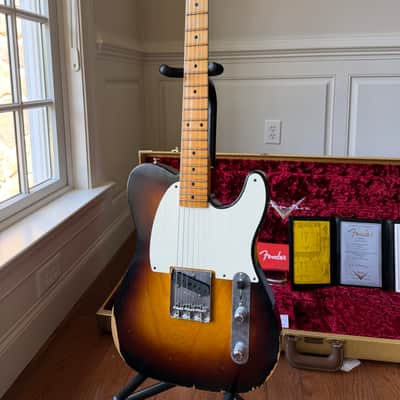 2019 Fender Custom Shop Esquire Telecaster ‘56 NAMM Relic Limited - Wide Fade 2 Color Sunburst image 5