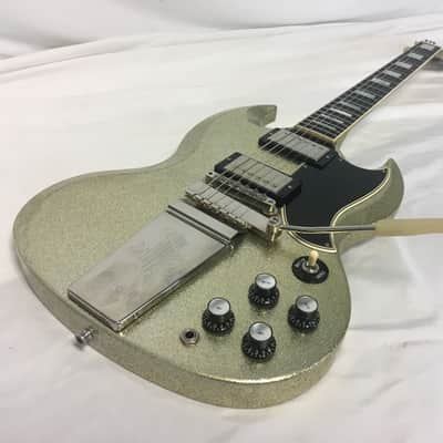 Gibson Les Paul SG Custom Silver Sparkle Electric Guitar 2007 w/Original Hard Shell Case image 1