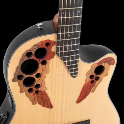 Ovation Celebrity Elite Acoustic-Electric Guitar, Natural (CE44-4-G) image 3
