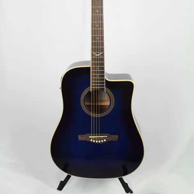Eko Guitar NXT Series Dreadnouth Cutaway Acoustic Electric Guitar - Blue Sunburst 06217007 image 2