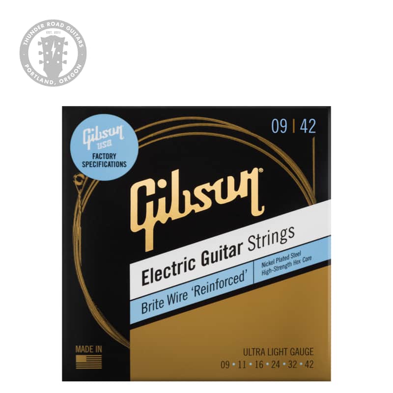 Gibson Brite Wire Reinforced Electric Guitar Strings Ultra-Light Gauge image 1