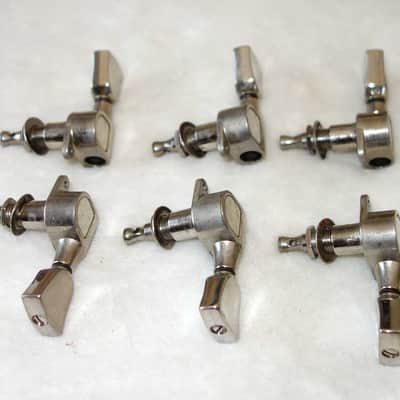 Vintage 1970s Gibson / Schaller M6 Keystone Tuners, Set of 6 (3x3) w/Bushings, Washers, & Screws!! image 3