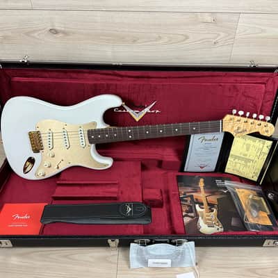 Fender Custom Shop Limited Edition 75th Anniversary Stratocaster NOS Guitar, Rosewood Fingerboard, Diamond White Pearl image 22
