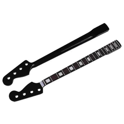 4 String Electric Bass Glossy Black Maple Neck, Rosewood 20 Frets Fretboard image 3