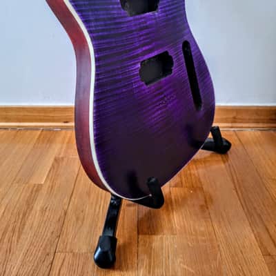 Telecaster Tele Body HH Purple Mahogany and Maple Top image 3