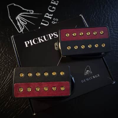 Demiurge Pickups Buda Humbucker Set - Zebra Red Top Cover image 2