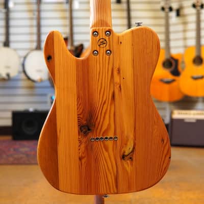Strack Woodworking (Chicago) T-Style Old Growth Reclaimed Pine Solid Body Electric Guitar w/Fralin Pickups, Padded Gig Bag image 3