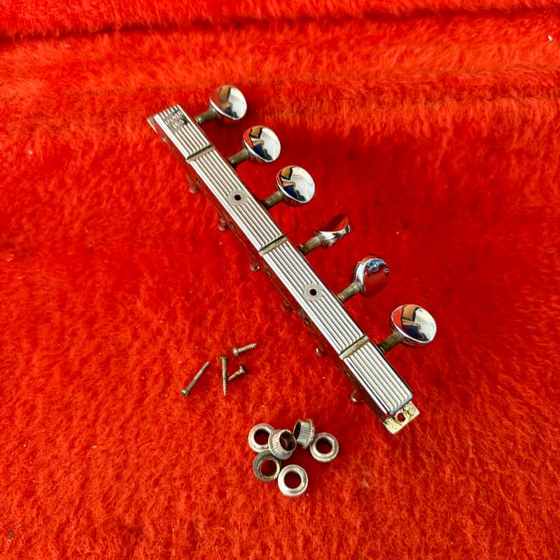 1960 Grover H100C Slimline strip guitar tuners Chrome