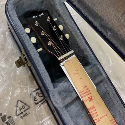 Enya T05J acoustic electric guitar Vintage Sunburst with dual mode pickup and deluxe hardcase image 11