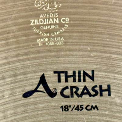 30 YEARS OLD CLEAN 18” Zildjian A THIN Crash 1367g image 2