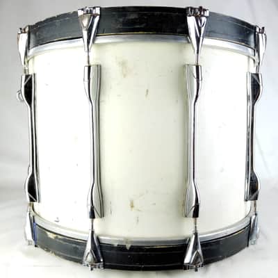 Yamaha 14x20" Field Corps Bass Drum 10-Lug Painted White Wrap Japan Vintage 80s image 6