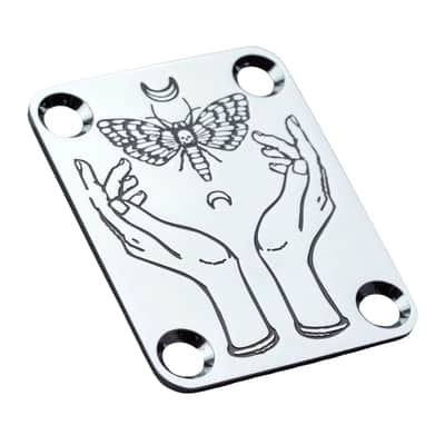 Chrome Guitar and Bass Joint Neck Plate image 1