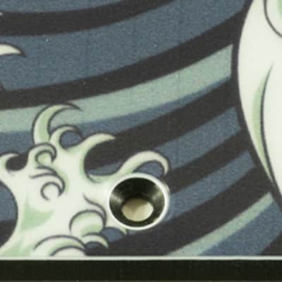 Custom Pickguard For 2000 - Present Made in America Fender Stratocaster Oversized Template with Burns Tri-Sonic Pickups - Japanese Wave Tattoo Graphic .090" image 2