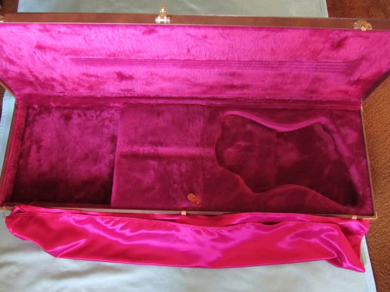 Gibson Thunderbird Case Brown with Pink Plush / Shroud image 1