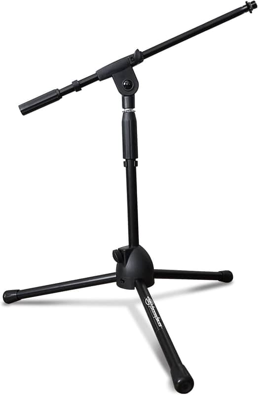 Short Microphone Stand with Boom Arm | Low Profile Mic Tripod Stand for Kick Drums | Guitar Amp Stand | Low-Pro Mike Stand (MS-101L) image 1