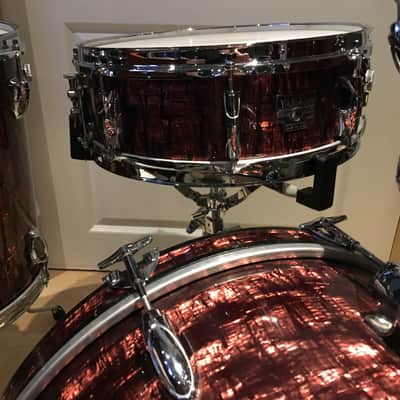 Yamaha Vintage Drum Set 'D20 Outfit' 1969 Red Pine wrap image 12