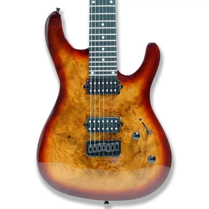 7-String Electric Guitar - Burl Top & Okoume Body