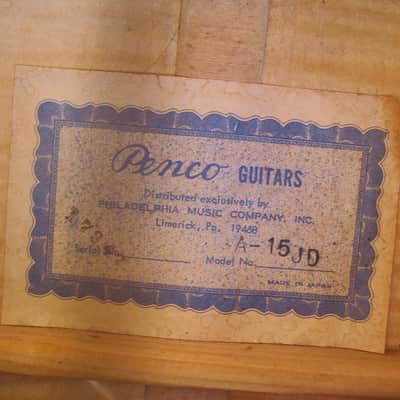 Penco j-200 Guitar, Early 70's, Made In Japan, Solid Cedar Top, Sounds Great, Beautiful image 5