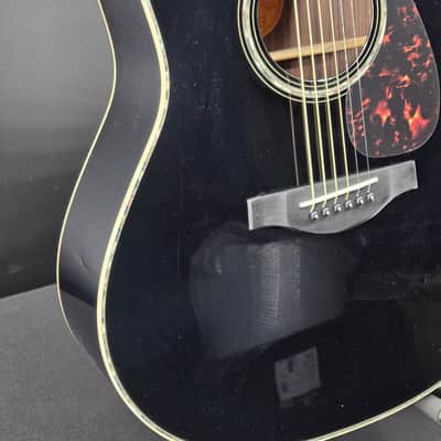 Yamaha LL16DRBLHC L Series Rosewood Folk Acoustic Guitar Black with Passive Pickup with Case image 3