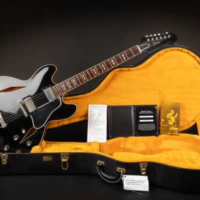2021 Gibson Custom Shop '64 Trini Lopez Standard Reissue ES-335 - Ebony VOS | USA Semi-Hollow Vintage Diamond F Holes Firebird Headstock | CoA OHSC image 2