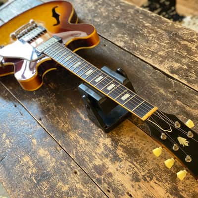 Greco Vintage Japanese SA-550R Semi-Acoustic 1980 Sunburst with fitted Leatherette Case image 12