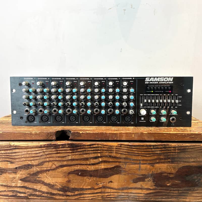Samson S8 Powered Rack Mounted Mixer - Black image 1