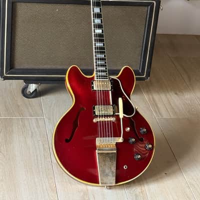Gibson ES-355TDC "Mono" 1967 - ultra rare 1 of a kind in Sparkling Burgundy w/Mono Electronics. image 2