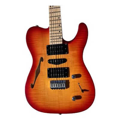 BootLegger Guitar Rye Memphis 2023 Deep Green - HSH - Coil Split - Red Burst - Case - Tele Style image 3