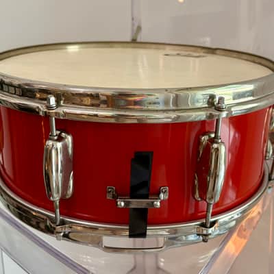 Slingerland Radio King 3-ply with NOB hardware Late ‘50s - Gloss red lacquer image 3
