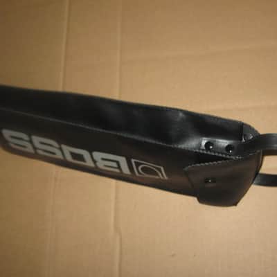 lightly used - very clean genuine BOSS vinyl pouch for FV300H, FV300L, and similar size size Boss pedals (NO pedal included) 1990s - Black Vinyl Exterior / Black Thin Canvas Interior image 6