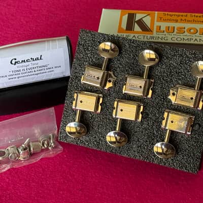 Kluson Vintage Guitar tuners single line for Fender ®️ Guitars / Left handed moldel - Nickel image 3