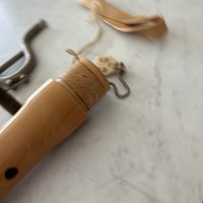 Vintage Moeck Tuju Bass Recorder in Natural Maple w/ Brass Rings image 14