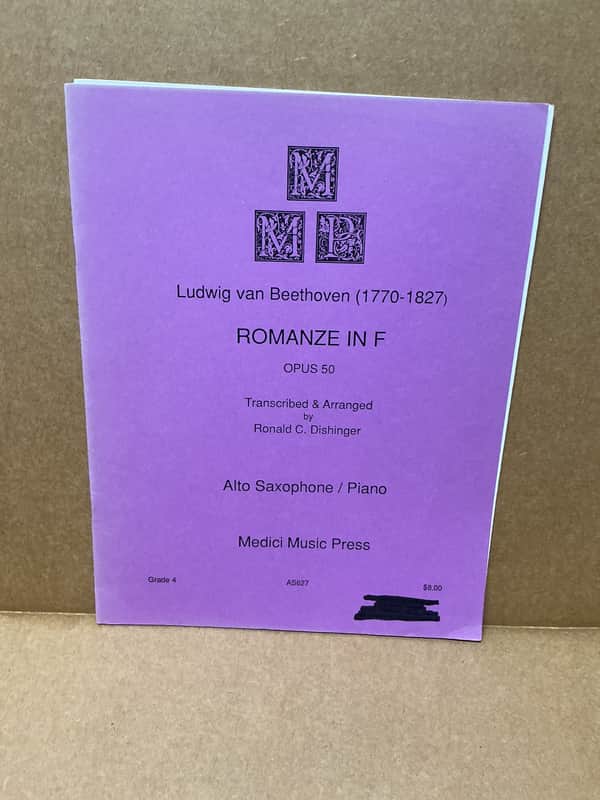 Ludwig Van Beethoven Romanze in F Opus 50 Alto Saxophone Solo AS627 image 1