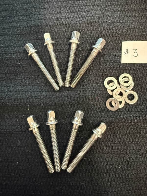 Set of (8) Vintage Camco Snare/ Tom/Floor Tom Tension Rods & Chubby Washers #3 image 1