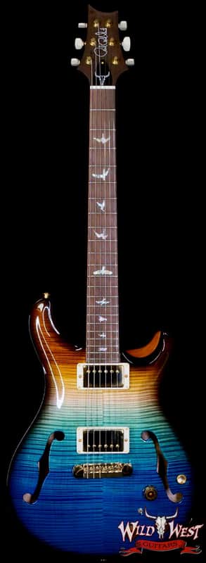 PRS Wild West Guitars 25th Anniversary Limited Run Wood Library Artist Package Hollowbody II Piezo Beach Fade Smoke Burst 5.40 LBS (US Only / No International Shipping) image 1