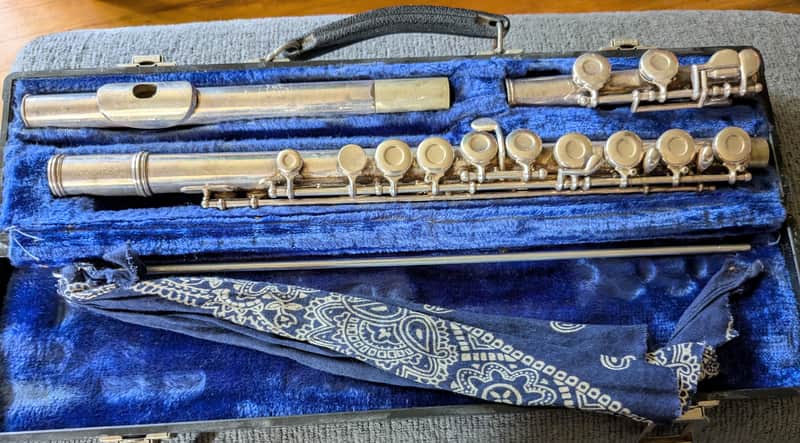 Gemeinhardt 2SP Straght-Headjoint Flute with pass-through needle - Silver-Plated image 1