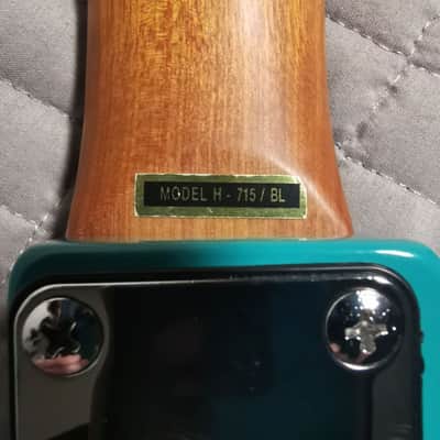 1980's Hondo H-715/BL (Indonesia) - Blue w/Mahogany Neck/SETUP/FRETWORK image 9