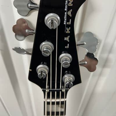 Lakland 55-02 custom black 5 string bass guitar great shape. image 2