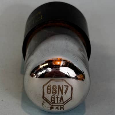 1953 Sylvania 6SN7GTA Vintage 1950s Philco Black Plate Chrome Top Tube! T541 image 5