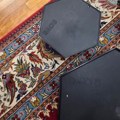 Simmons Drum Pad Set of 3 Two Tom One Kick Red Backing 1980s image 3