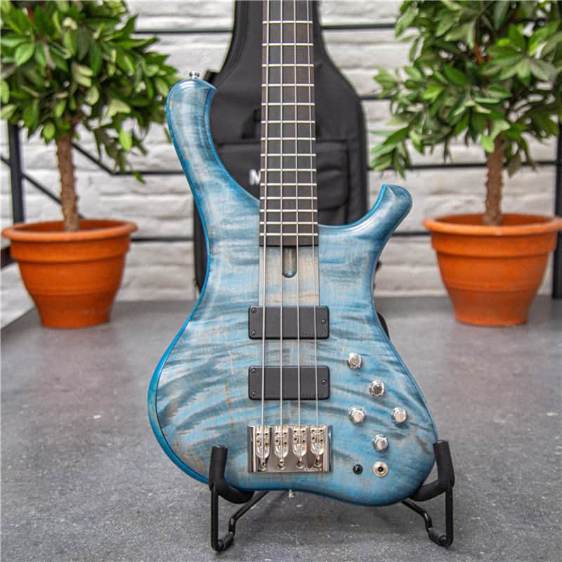 Marleaux Consat Custom 4 string Stone Washed Blue