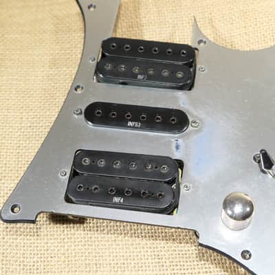 Pickguard Loaded Silver Black, Genuine 2005 Ibanez RG350EX INF4 INFS3 INF3 Same Day Shipping #DR10 image 2
