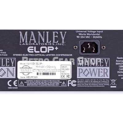 Manley  ELOP+ Stereo Optical Limiter Compressor Used Mint w/ original box image 3