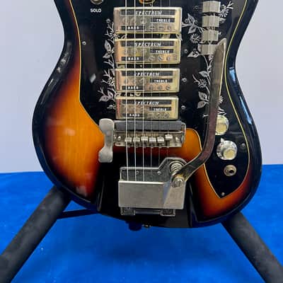 Vintage 1960's Teisco Del Rey ET-440 Spectrum 4 Sunburst Electric Guitar Made in Japan image 9