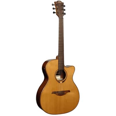 Lag Tramontane T118ACE | Auditorium Cutaway Acoustic-Electric, Natural. New with Full Warranty! image 2