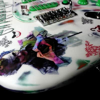 Custom Painted and Upgraded Fender Squier Strat - Aged and Worn With Graphics and Matching Headstock image 18