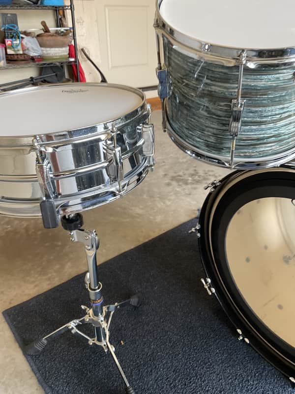 Ludwig Deluxe Club Date Drums 1963 - Blue Oyster Pearl image 1