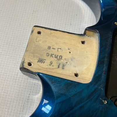 2000's Japan Jackson DKMG Dinky Cobalt Blue Swirl Guitar Body Floyd Ready image 9