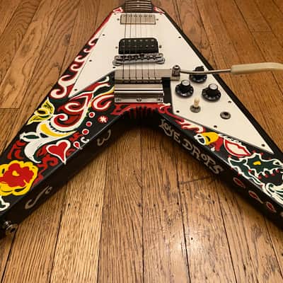 Gibson Flying V RARE! - Jimmi Hendrix Love Drops Artist Hand Painted Custom 1990’s image 3