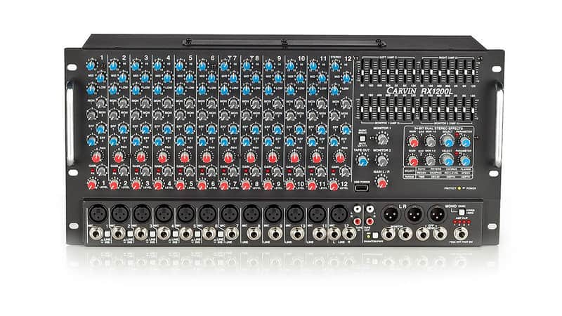 RX1200R Non-Powered 12 Channel Rackmount Stereo Mixer By Carvin Audio image 1